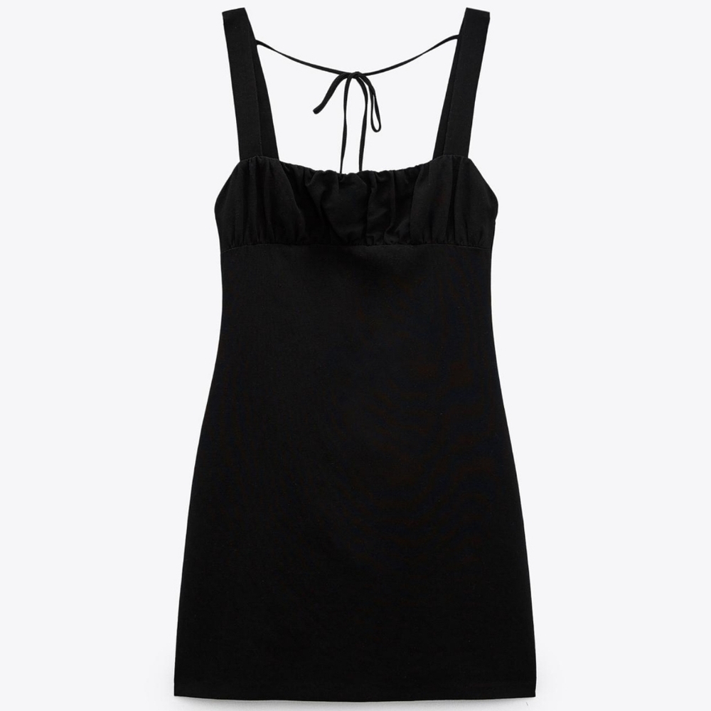 Zara Linen Blend Short Dress